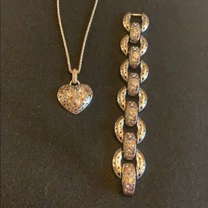 Brighton pave necklace and bracelet.